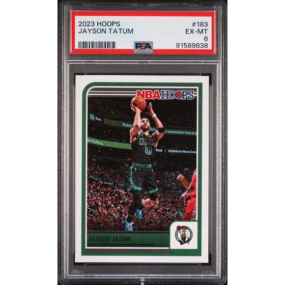 2023 NBA Hoops Jayson Tatum #183 PSA 6 - Fresh Slab - POP 1 - Only 7 Graded - Picture 1 of 2